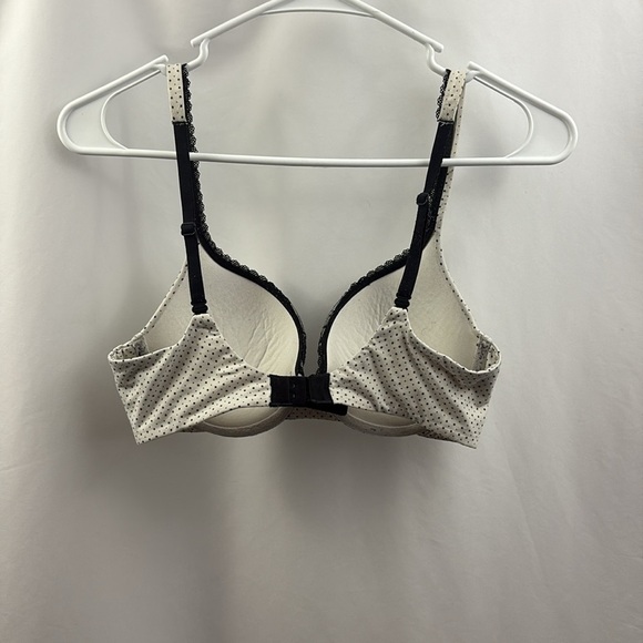 Body By Victoria’s Secret Padded Perfect Coverage 32D Bra Black White Polka Dot - Picture 7 of 10